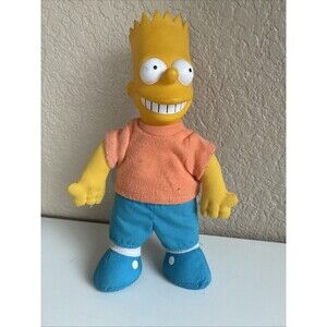 Vintage 1990 Bart Simpson Plush Toys The Simpsons Doll Collectibles 8.5” Tall